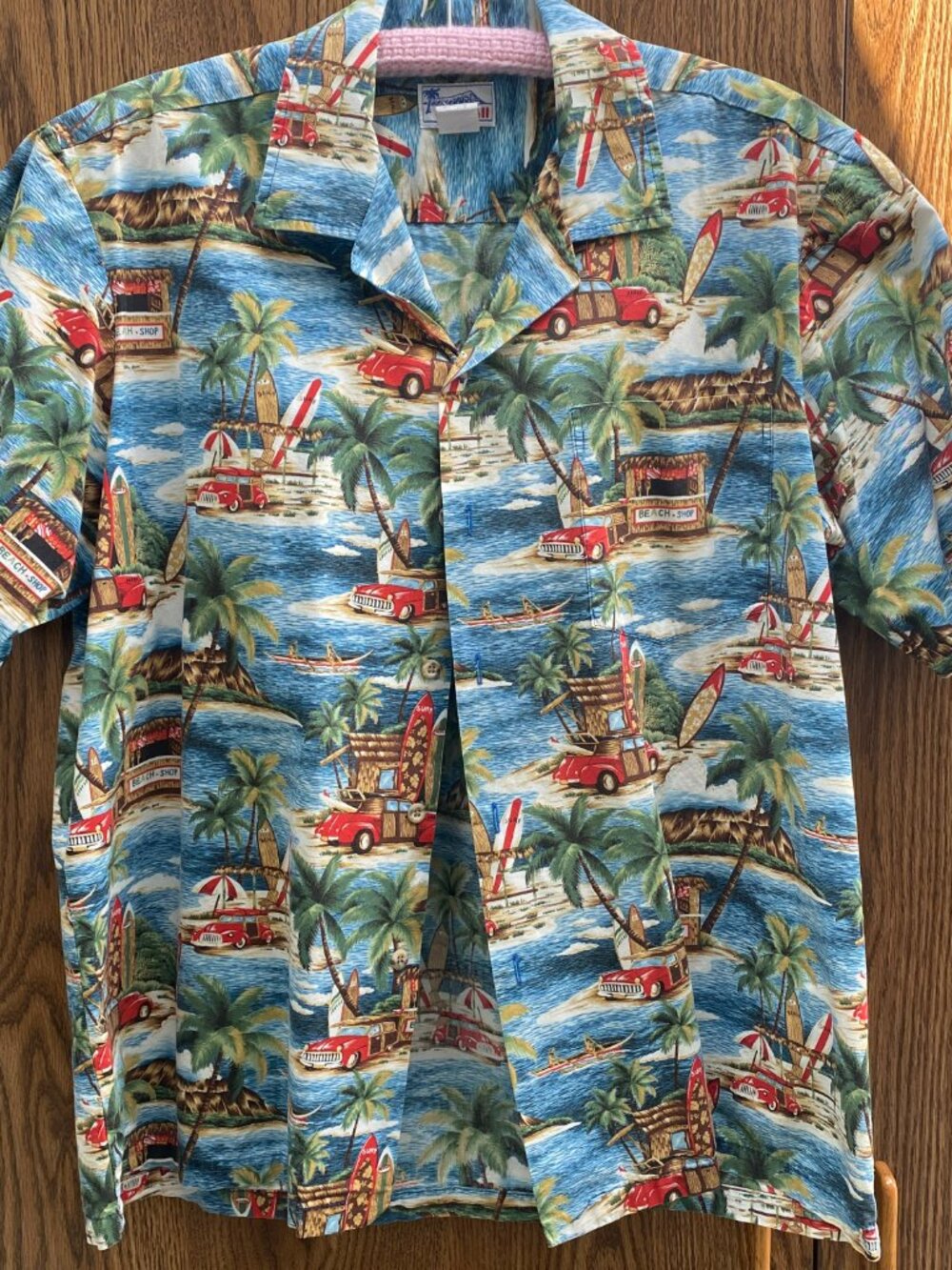 🏄‍♂️ Vintage Hawaii Brand "Surf's Up" Woody Wagon Hawaiian Shirt Men's XL